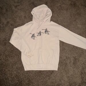 White Graphic Men's Hoodie